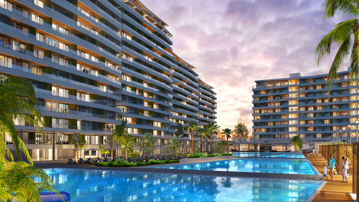 Kuzey Kıbrıs, Long Beach'in kumlu sahilinde yepyeni apartman daireleri